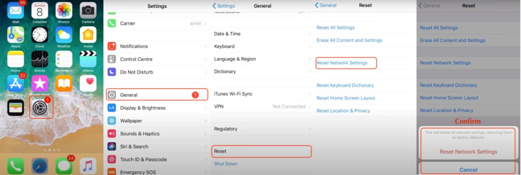 Reset the Network Setting